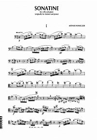 Онеггер - Сонатина для виолончели - Партия виолончели - первая страница