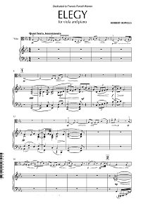 Хауэллс - Элегия для альта с фортепиано (1917) - Клавир - первая страница