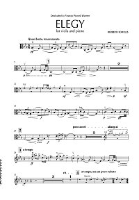 Хауэллс - Элегия для альта с фортепиано (1917) - Партия альта - первая страница