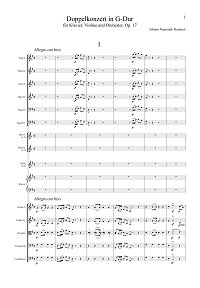 Гуммель - Концерт для скрипки op.17 - Клавир - первая страница