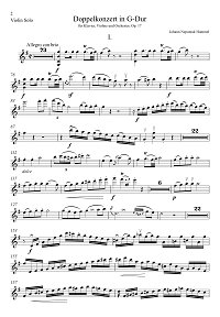 Гуммель - Концерт для скрипки op.17 - Партия - первая страница