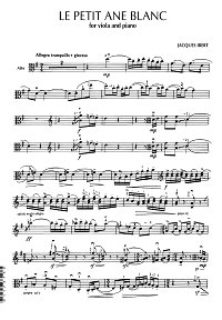 Ибер - Маленький белый ослик для альта с фортепиано - Партия альта - первая страница