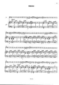 Яначек - Престо для виолончели с фортепиано - Клавир - первая страница