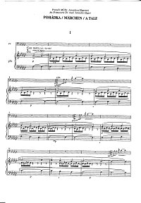 Яначек - Сказка для виолончели с фортепиано - Клавир - первая страница