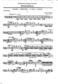 Яначек - Сказка для виолончели с фортепиано - Партия - первая страница