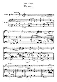 Яначек - Романс для скрипки - Клавир - первая страница