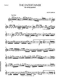Джоплин - The Entertainer для струнного квартета - Партия альта - первая страница