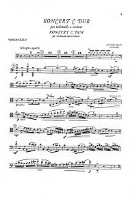 Крафт - Концерт для виолончели  - Партия виолончели - первая страница