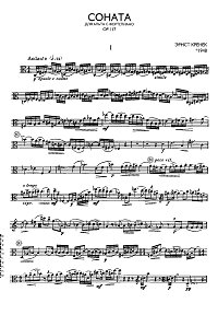 Кренек - Соната для альта с фортепиано op.117 - Партия альта - первая страница