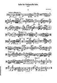 Кренек - Сюита для виолончели соло op.84 (1939) - Партия виолончели - первая страница