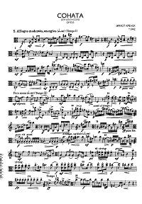 Кренек - Соната для альта соло op.92 N3 - Партия альта - первая страница