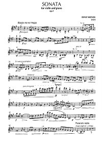 Кренек - Соната для скрипки op.3 (1919) - Партия скрипки - первая страница