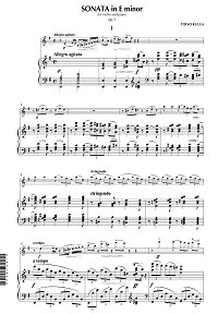 Куула - Соната для скрипки e-moll op.1 - Клавир - первая страница
