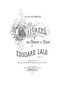 Лало - Гитара для скрипки с фортепиано op.28 - Клавир - первая страница