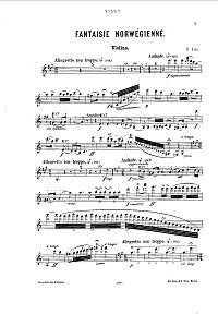Лало - Норвежская фантазия для скрипки - Партия скрипки - первая страница