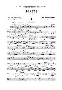 Лекё - Соната для виолончели (1888) - Партия - первая страница