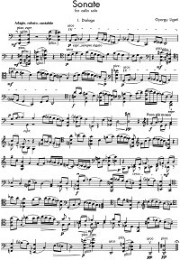 Лигети - Соната для виолончели соло - Партия - первая страница