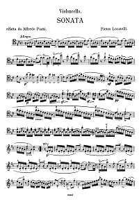 Локателли - Соната для виолончели с фортепиано - Партия - первая страница