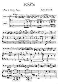 Локателли - Соната для виолончели с фортепиано - Клавир - первая страница