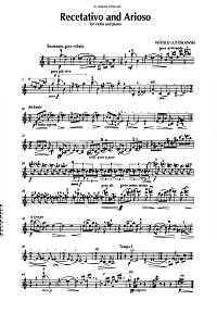 Лютославский - Речетатив и ариозо для скрипки - Партия скрипки - первая страница
