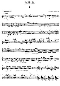 Лютославский - Партита для скрипки с фортепиано - Партия скрипки - первая страница