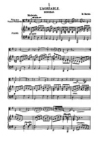 Марен Маре - 5 французских танцев для альта с фортепиано - Клавир - первая страница