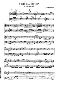 Мартину - Три мадригала для скрипки и альта - Партии инструментов - первая страница