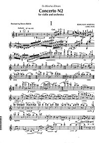 Мартину - Концерт для скрипки N2 - Партия скрипки - первая страница