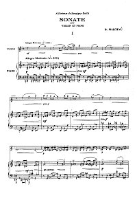 Мартину - Соната N2 для скрипки - Клавир - первая страница