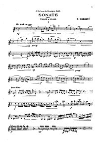 Мартину - Соната N2 для скрипки - Партия - первая страница