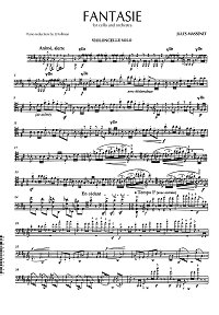 Массне - Фантазия для виолончели с фортепиано - Партия виолончели - первая страница