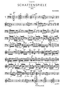 Медек Тило - Призрачные пьесы для виолончели соло (1973) - Партия виолончели - первая страница