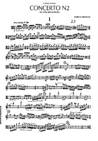 Мийо - Концерт N2 для альта с оркестром - Партия альта - первая страница