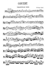 Молик - Концерт для виолончели op.45 - Партия - первая страница