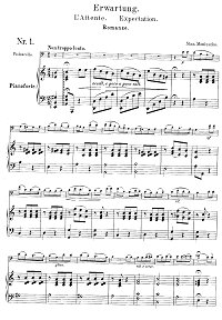 Монюшко - Романс для виолончели с фортепиано - Клавир - первая страница