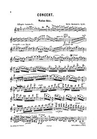 Мошковский Мориц - Концерт для скрипки op.30 - Партия скрипки - первая страница