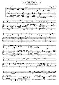 Моцарт - Концерт G-dur KV191 для альта с фортепиано (переложение)  - Партия альта - первая страница