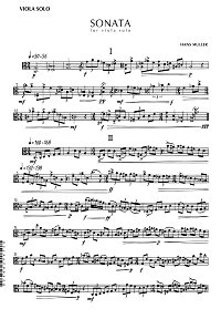 Мюллер Ханс - Соната для альта соло (1988) - Партия альта - первая страница