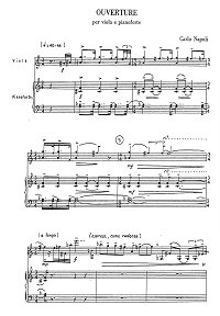 Наполи Карло - Увертюра для альта с фортепиано - Клавир - первая страница