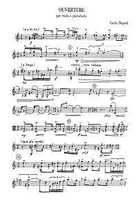 Наполи Карло - Увертюра для альта с фортепиано - Партия альта - первая страница