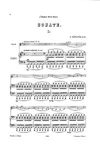 Направник - Соната для скрипки op.52 - Клавир - первая страница