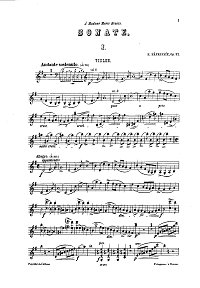Направник - Соната для скрипки op.52 - Партия скрипки - первая страница