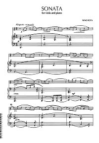 Рота Нино - Соната для альта с фортепиано C-dur - Клавир - первая страница