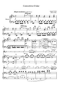 Нельк - Концертино ре мажор для виолончели с фортепиано - Клавир - первая страница