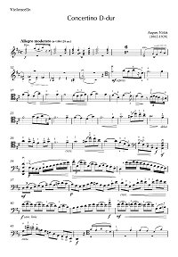 Нельк - Концертино ре мажор для виолончели с фортепиано - Партия - первая страница