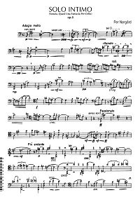 Норгард Пер - Solo Intimo для виолончели соло - Партия виолончели - первая страница