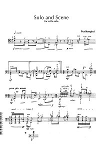 Норгард Пер - Соло и сцена для виолончели соло - Партия виолончели - первая страница