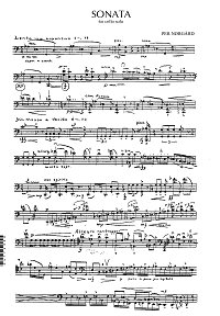 Норгард Пер - Соната для виолончели соло N1 - Партия виолончели - первая страница