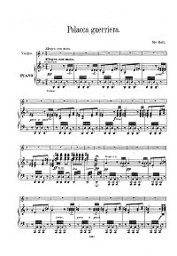 Булль Оле - Народная полька для скрипки - Клавир - первая страница