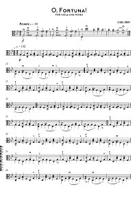 Орф - Carmina Burana для альта соло - Партия альта - первая страница